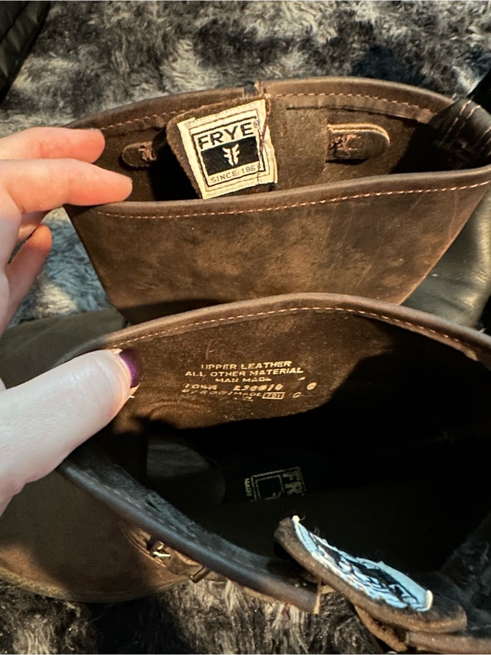 Frye Mens engineer 12r in chocolate brown mens 10.5 - Picture 8 of 10